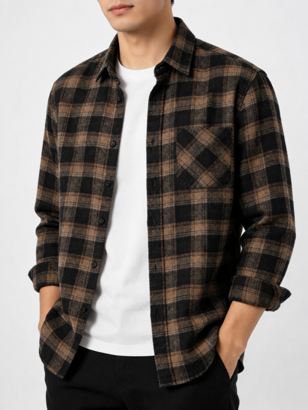 2 Men??s Vintage Plaid Flannel Shirt Jacket