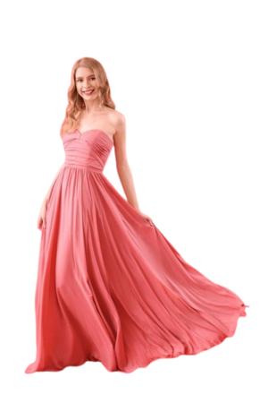Strapless Flowing Evening Dres
