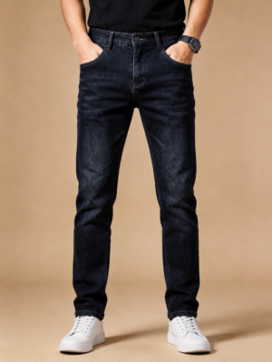 Men??s Dark Wash Slim Fit Denim Jeans