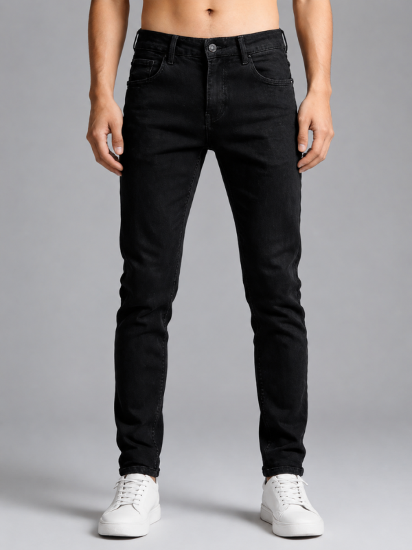 Men??s Black Skinny Fit Stretch Jeans