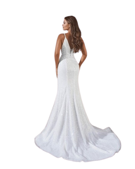 Dramatic High Slit Evening Dress